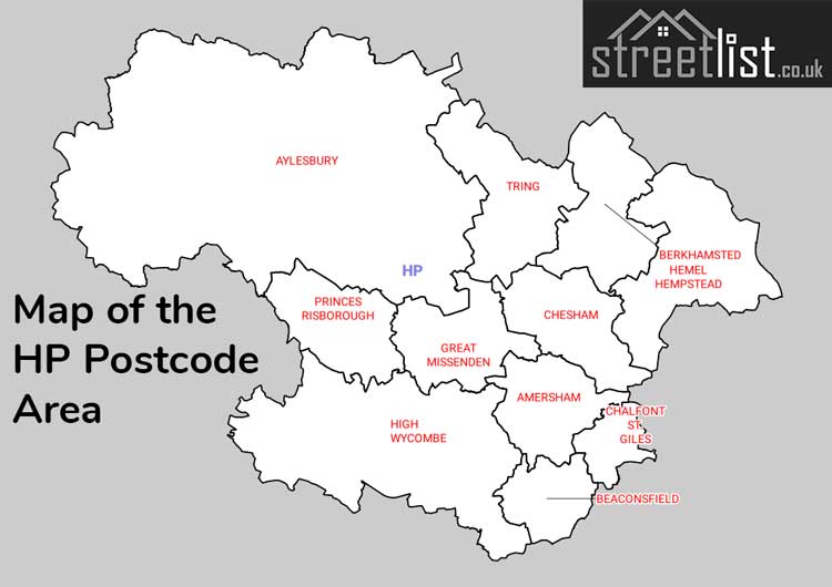 Map of Posttowns in the HP
