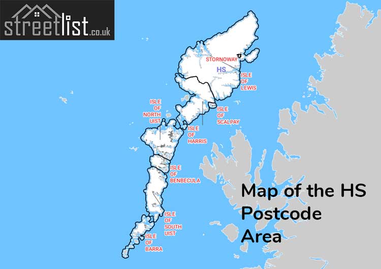 Map of Posttowns in the HS