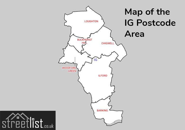 Map of Posttowns in the IG