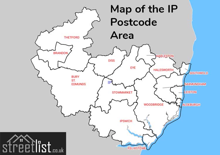 Map of Posttowns in the IP