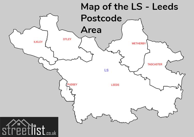 Map of Posttowns in the LS