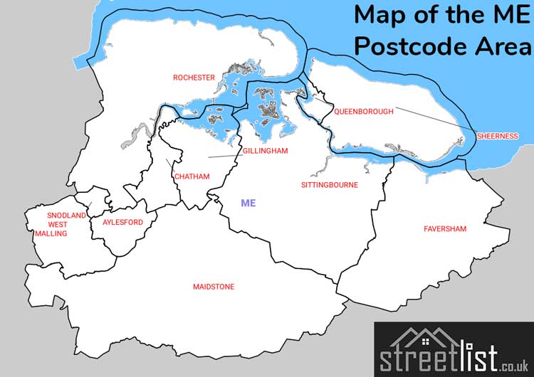 Map of Posttowns in the ME