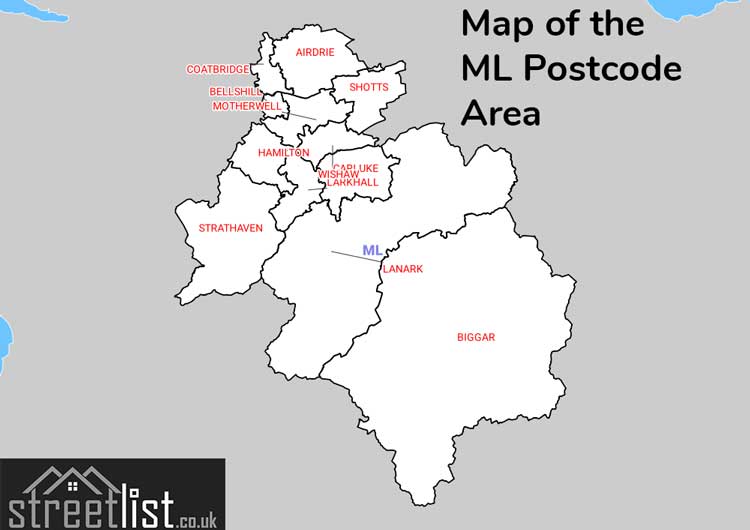 Map of Posttowns in the ML