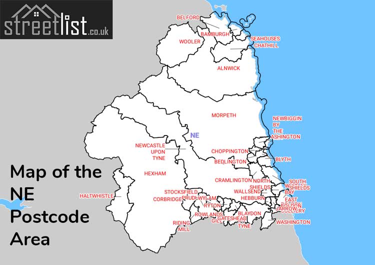 Map of Posttowns in the NE