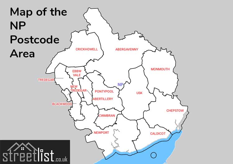 Map of Posttowns in the NP