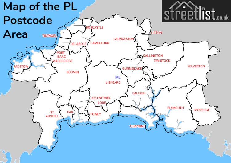 Map of Posttowns in the PL