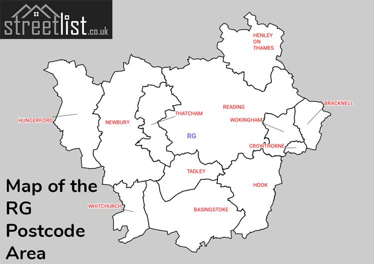 Map of Posttowns in the RG
