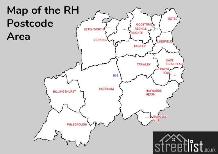 Map of Posttowns in the RH