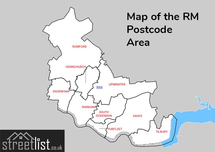 Map of Posttowns in the RM