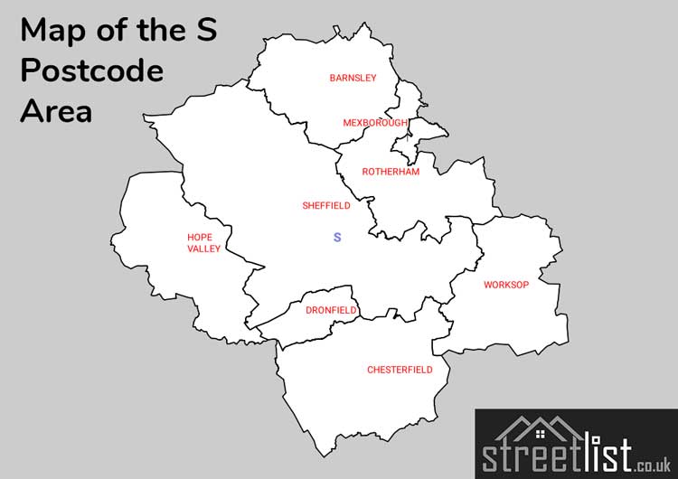 Map of Posttowns in the S