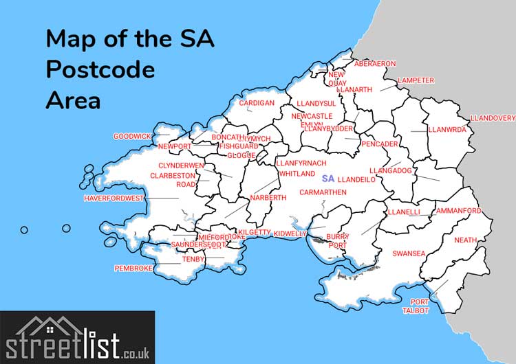 Map of Posttowns in the SA