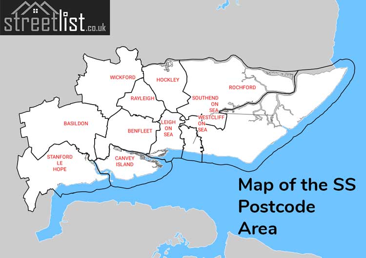 Map of Posttowns in the SS