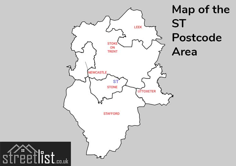 Map of Posttowns in the ST