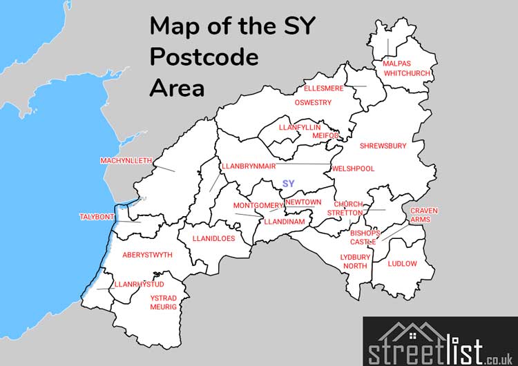 Map of Posttowns in the SY