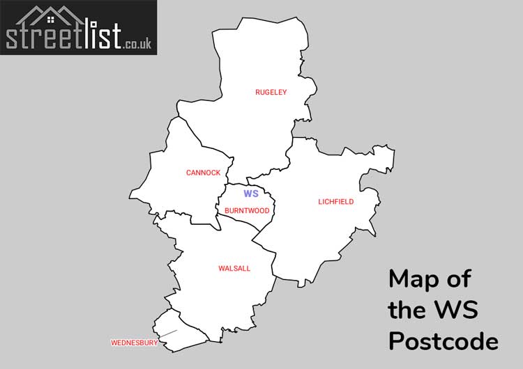Map of Posttowns in the WS