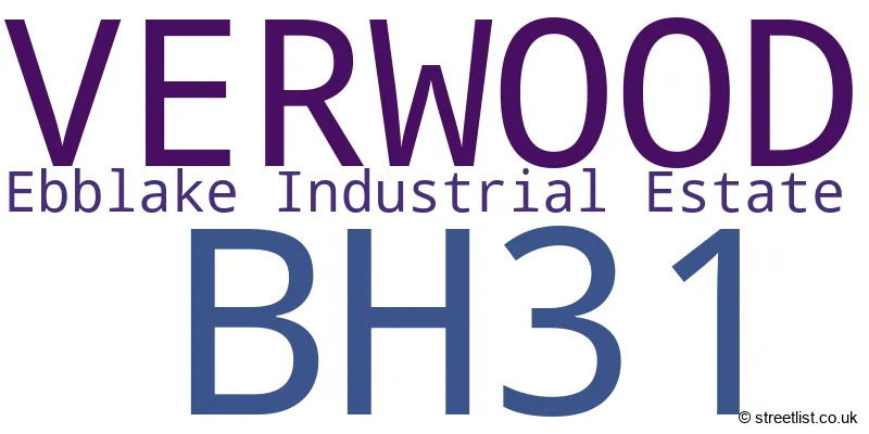 A word cloud for the BH31 postcode
