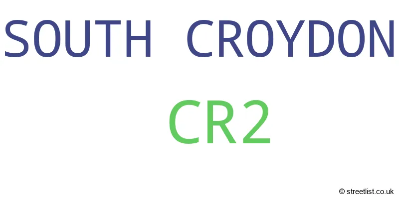A word cloud for the CR2 postcode