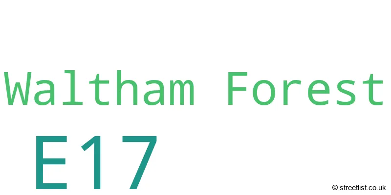 A word cloud for the E17 postcode