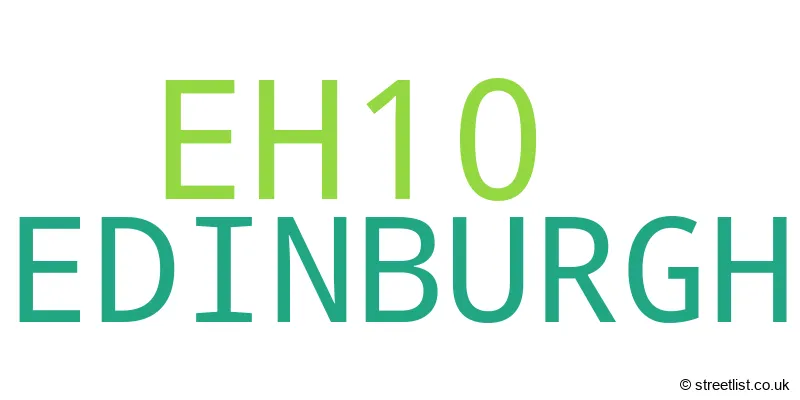 A word cloud for the EH10 postcode