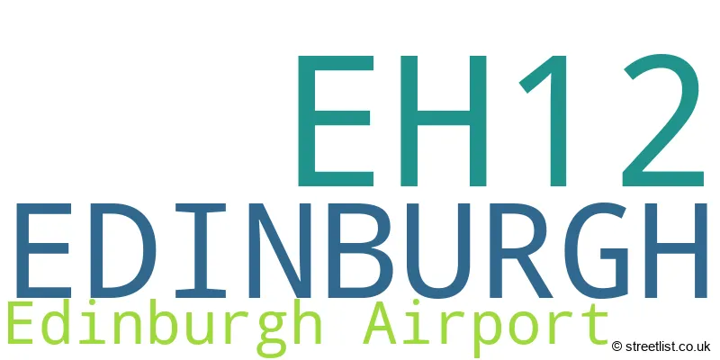 A word cloud for the EH12 postcode