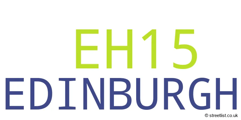 A word cloud for the EH15 postcode
