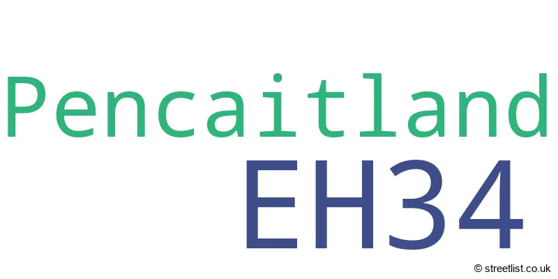 A word cloud for the EH34 postcode