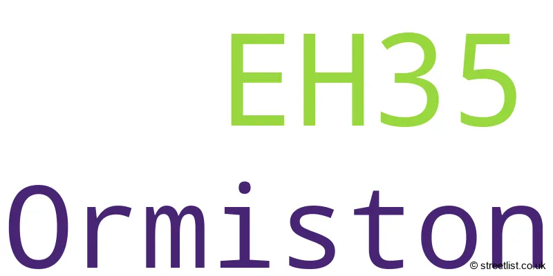 A word cloud for the EH35 postcode