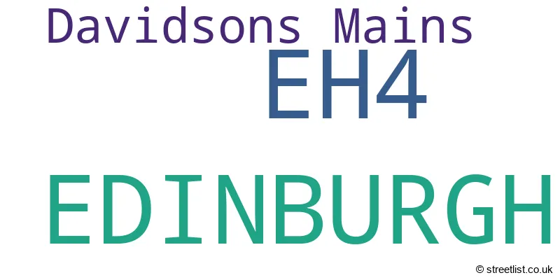 A word cloud for the EH4 postcode