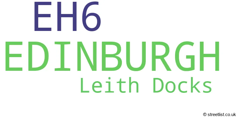 A word cloud for the EH6 postcode