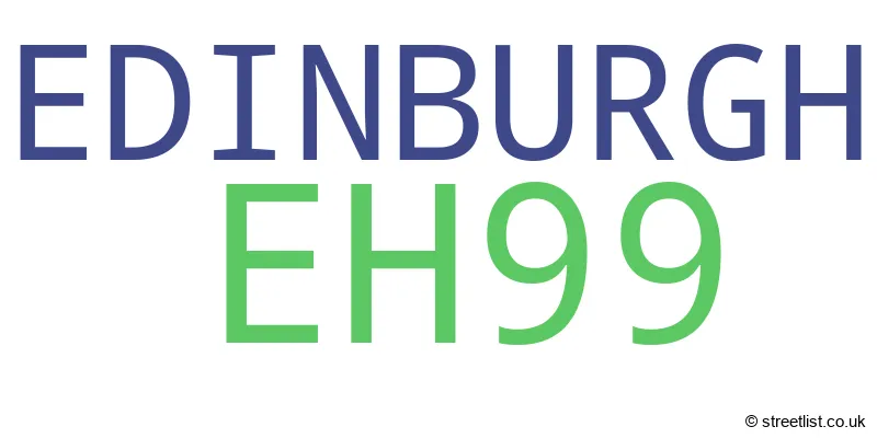 A word cloud for the EH99 postcode