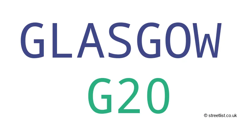 A word cloud for the G20 postcode