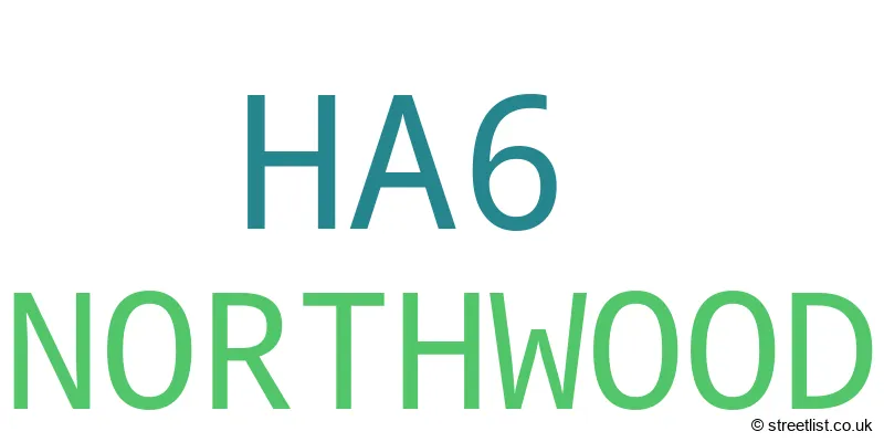 A word cloud for the HA6 postcode
