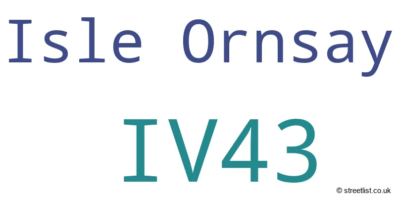 A word cloud for the IV43 postcode