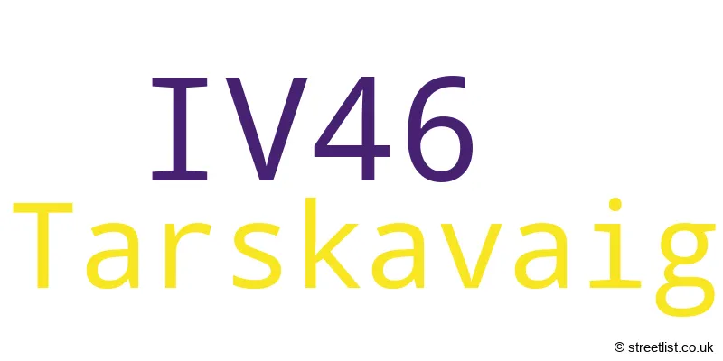 A word cloud for the IV46 postcode