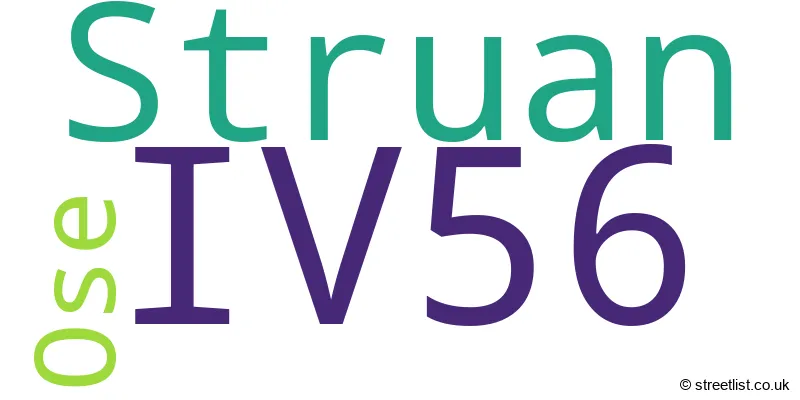 A word cloud for the IV56 postcode