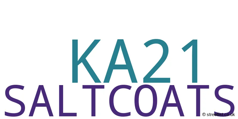 A word cloud for the KA21 postcode