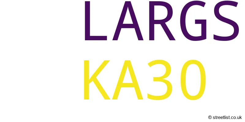 A word cloud for the KA30 postcode