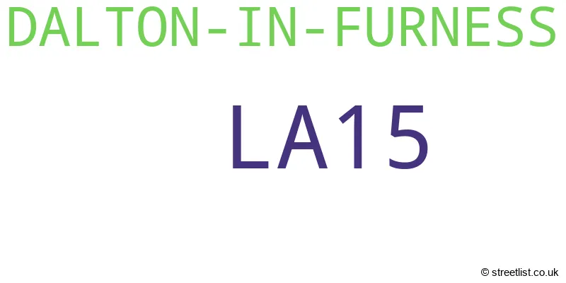 A word cloud for the LA15 postcode