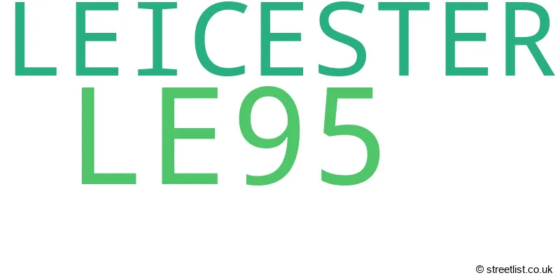 A word cloud for the LE95 postcode