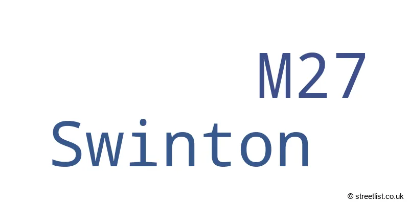 A word cloud for the M27 postcode