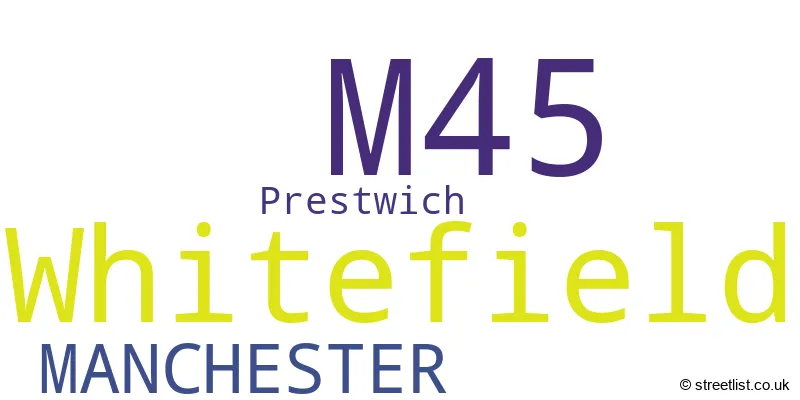 A word cloud for the M45 postcode