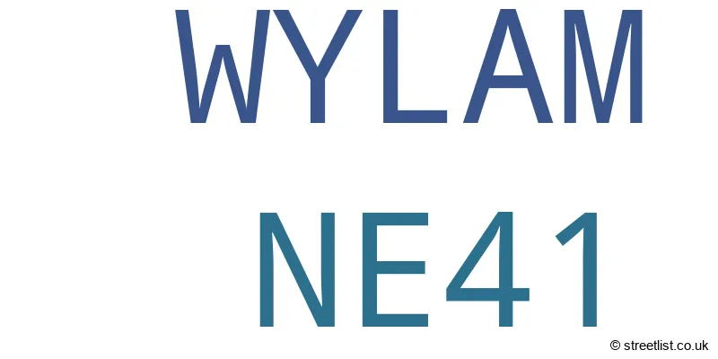 A word cloud for the NE41 postcode