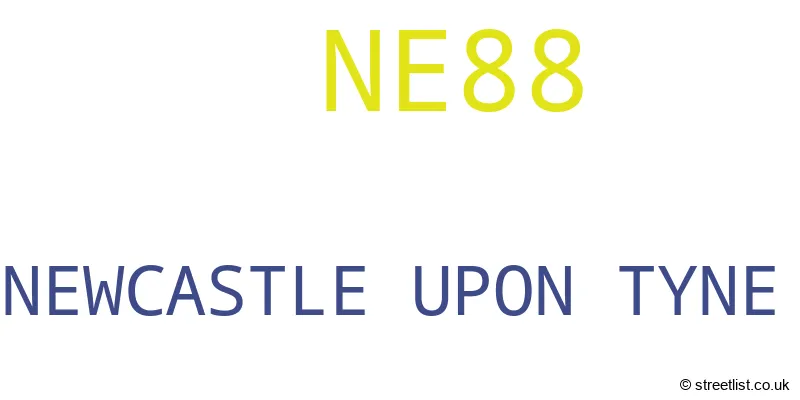 A word cloud for the NE88 postcode