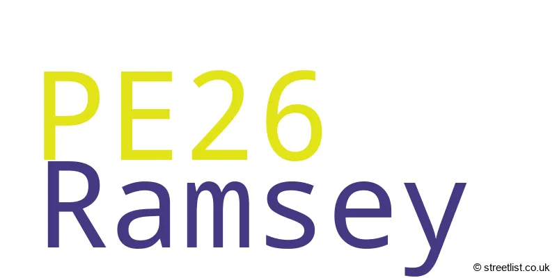 A word cloud for the PE26 postcode