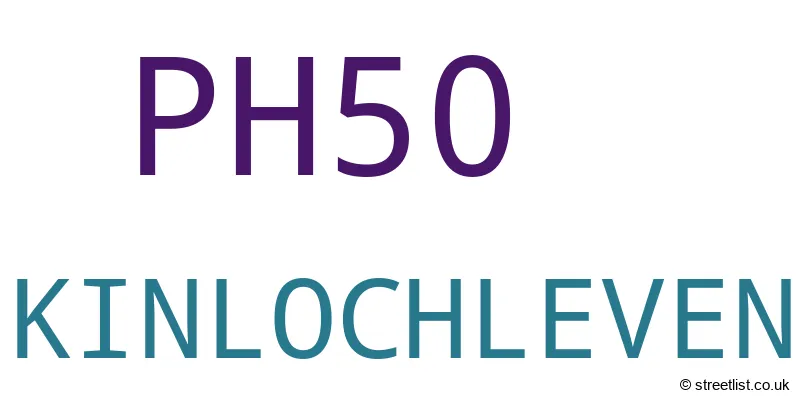 A word cloud for the PH50 postcode