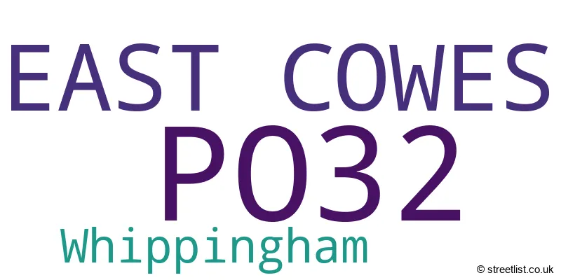 A word cloud for the PO32 postcode