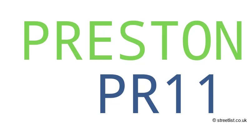 A word cloud for the PR11 postcode