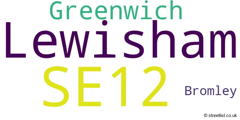 A word cloud for the SE12 postcode