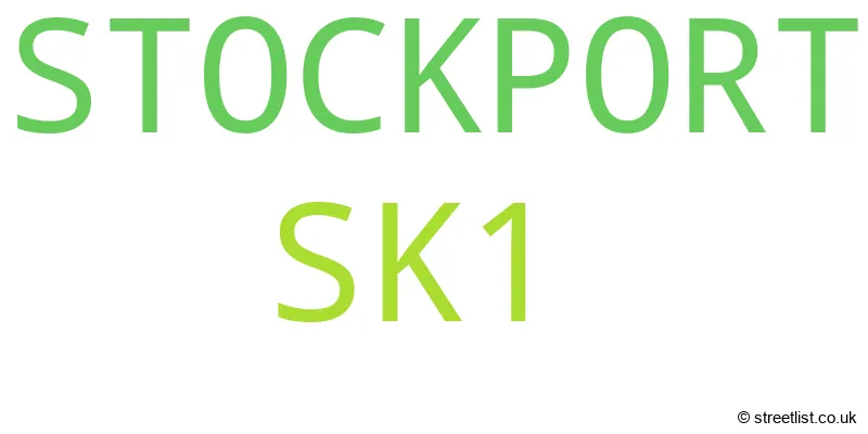 A word cloud for the SK1 postcode