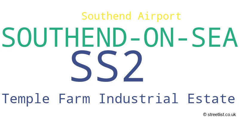 A word cloud for the SS2 postcode